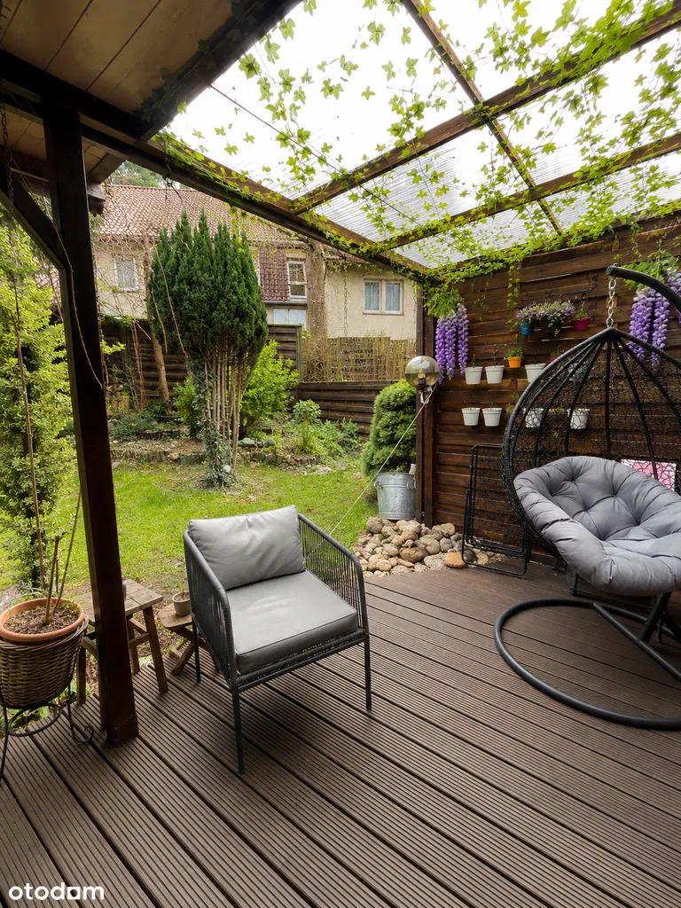 Ogród – pergola z wisteriami